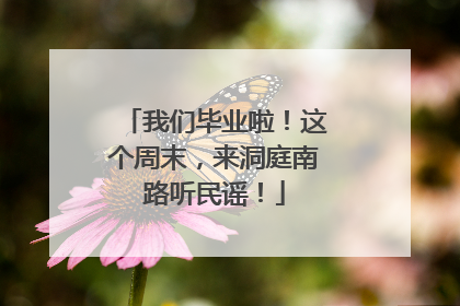 我们毕业啦！这个周末，来洞庭南路听民谣！