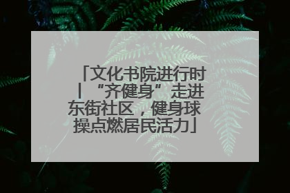 文化书院进行时丨“齐健身”走进东街社区，健身球操点燃居民活力