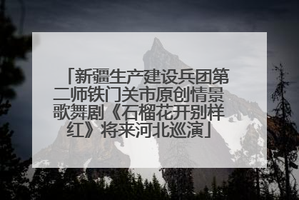 新疆生产建设兵团第二师铁门关市原创情景歌舞剧《石榴花开别样红》将来河北巡演
