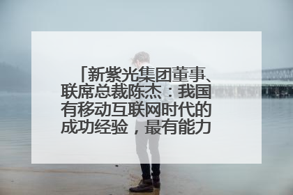 新紫光集团董事、联席总裁陈杰：我国有移动互联网时代的成功经验，最有能力做好AI应用创新