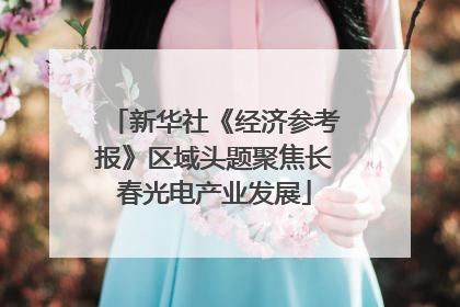 新华社《经济参考报》区域头题聚焦长春光电产业发展