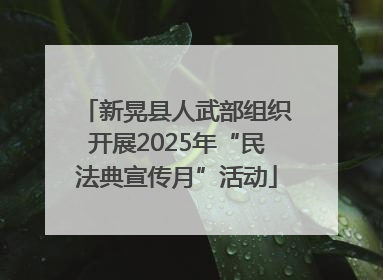 新晃县人武部组织开展2025年“民法典宣传月”活动