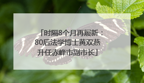时隔8个月再履新：80后法学博士黄双燕升任赤峰市副市长