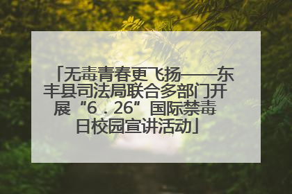 无毒青春更飞扬——东丰县司法局联合多部门开展“6．26”国际禁毒日校园宣讲活动