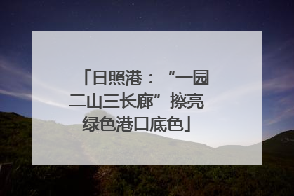 日照港：“一园二山三长廊”擦亮绿色港口底色