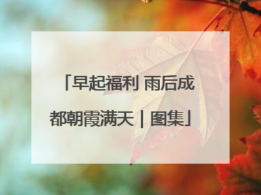 早起福利 雨后成都朝霞满天｜图集