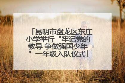 昆明市盘龙区东庄小学举行“牢记党的教导 争做强国少年”一年级入队仪式