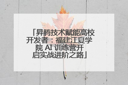 昇腾技术赋能高校开发者：福建江夏学院 AI 训练营开启实战进阶之路