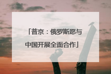 普京：俄罗斯愿与中国开展全面合作