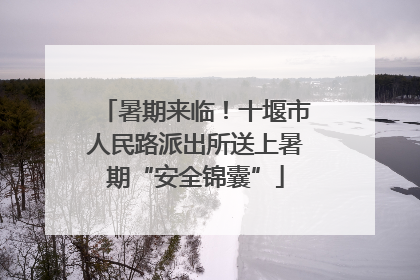 暑期来临！十堰市人民路派出所送上暑期“安全锦囊”