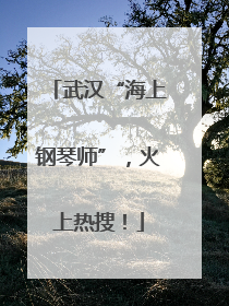 武汉“海上钢琴师”，火上热搜！
