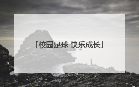 校园足球 快乐成长