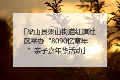 梁山县梁山街道红旗社区举办“8090忆童年”亲子嘉年华活动