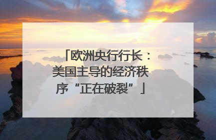 欧洲央行行长：美国主导的经济秩序“正在破裂”
