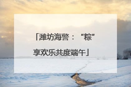 潍坊海警：“粽”享欢乐共度端午