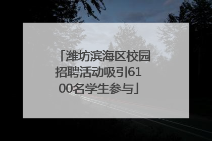 潍坊滨海区校园招聘活动吸引6100名学生参与