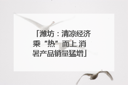 潍坊：清凉经济乘“热”而上 消暑产品销量猛增