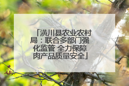潢川县农业农村局：联合多部门强化监管 全力保障肉产品质量安全
