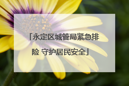 永定区城管局紧急排险 守护居民安全