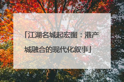 江湖名城起宏图：港产城融合的现代化叙事