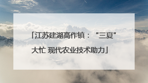 江苏建湖高作镇：“三夏”大忙 现代农业技术助力