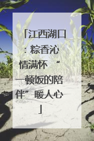 江西湖口：粽香沁 情满怀 “一顿饭的陪伴”暖人心