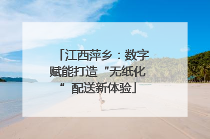 江西萍乡：数字赋能打造“无纸化”配送新体验