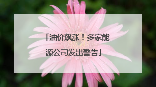 油价飙涨！多家能源公司发出警告