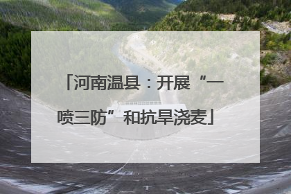河南温县：开展“一喷三防”和抗旱浇麦