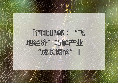 河北邯郸：“飞地经济”巧解产业“成长烦恼”