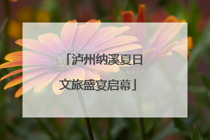 泸州纳溪夏日文旅盛宴启幕