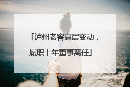 泸州老窖高层变动，履职十年董事离任