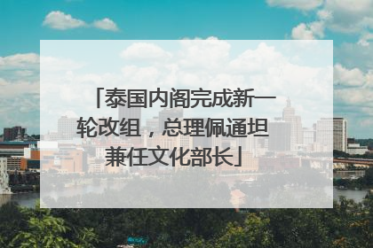 泰国内阁完成新一轮改组，总理佩通坦兼任文化部长