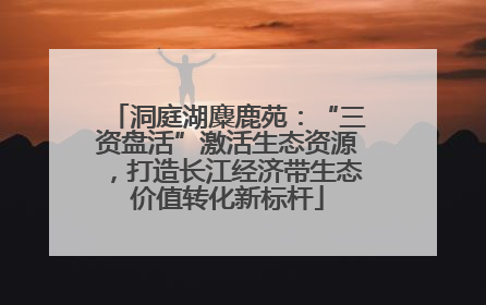 洞庭湖麋鹿苑：“三资盘活”激活生态资源，打造长江经济带生态价值转化新标杆