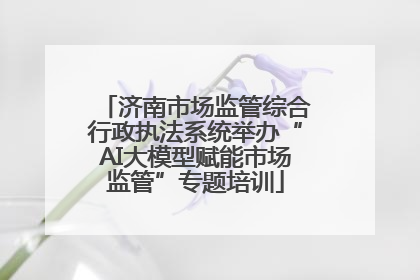 济南市场监管综合行政执法系统举办“AI大模型赋能市场监管”专题培训