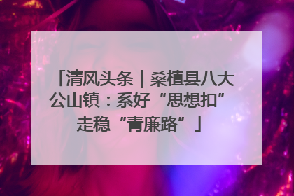 清风头条｜桑植县八大公山镇：系好“思想扣” 走稳“青廉路”