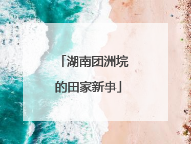 湖南团洲垸的田家新事