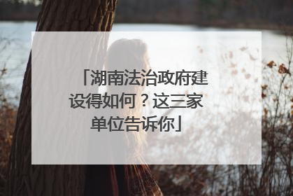 湖南法治政府建设得如何？这三家单位告诉你