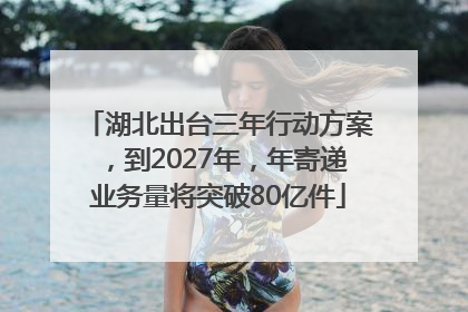 湖北出台三年行动方案，到2027年，年寄递业务量将突破80亿件