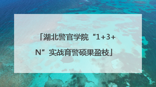 湖北警官学院“1+3+N”实战育警硕果盈枝