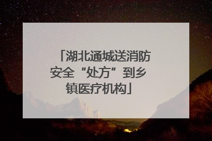 湖北通城送消防安全“处方”到乡镇医疗机构