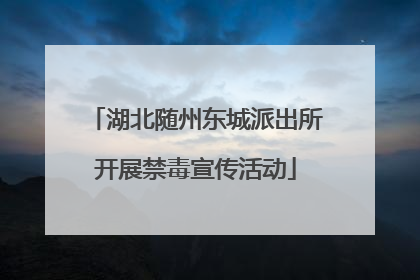 湖北随州东城派出所开展禁毒宣传活动