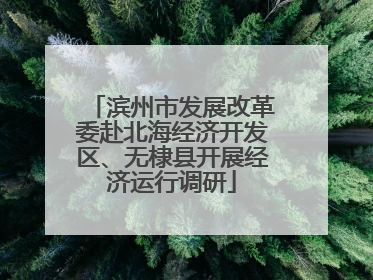 滨州市发展改革委赴北海经济开发区、无棣县开展经济运行调研
