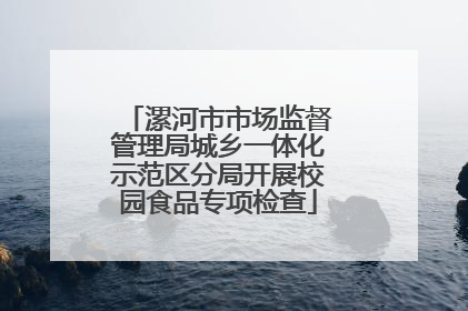 漯河市市场监督管理局城乡一体化示范区分局开展校园食品专项检查