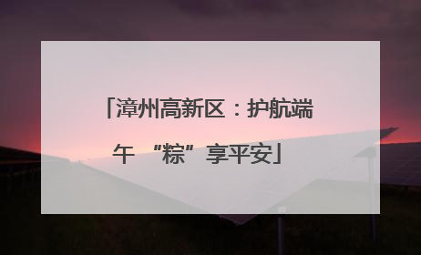 漳州高新区：护航端午 “粽”享平安