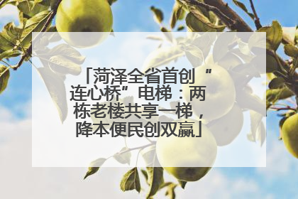 菏泽全省首创“连心桥”电梯：两栋老楼共享一梯，降本便民创双赢