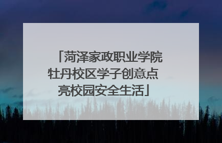 菏泽家政职业学院牡丹校区学子创意点亮校园安全生活