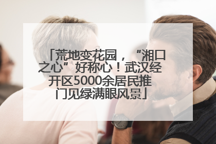 荒地变花园，“湘口之心”好称心！武汉经开区5000余居民推门见绿满眼风景