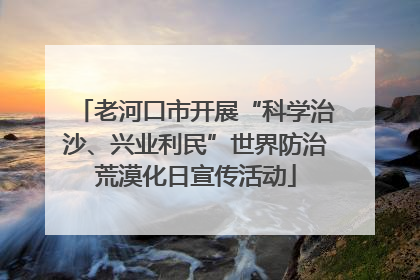 老河口市开展“科学治沙、兴业利民”世界防治荒漠化日宣传活动