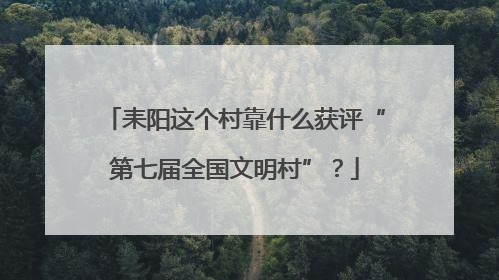 耒阳这个村靠什么获评“第七届全国文明村”？